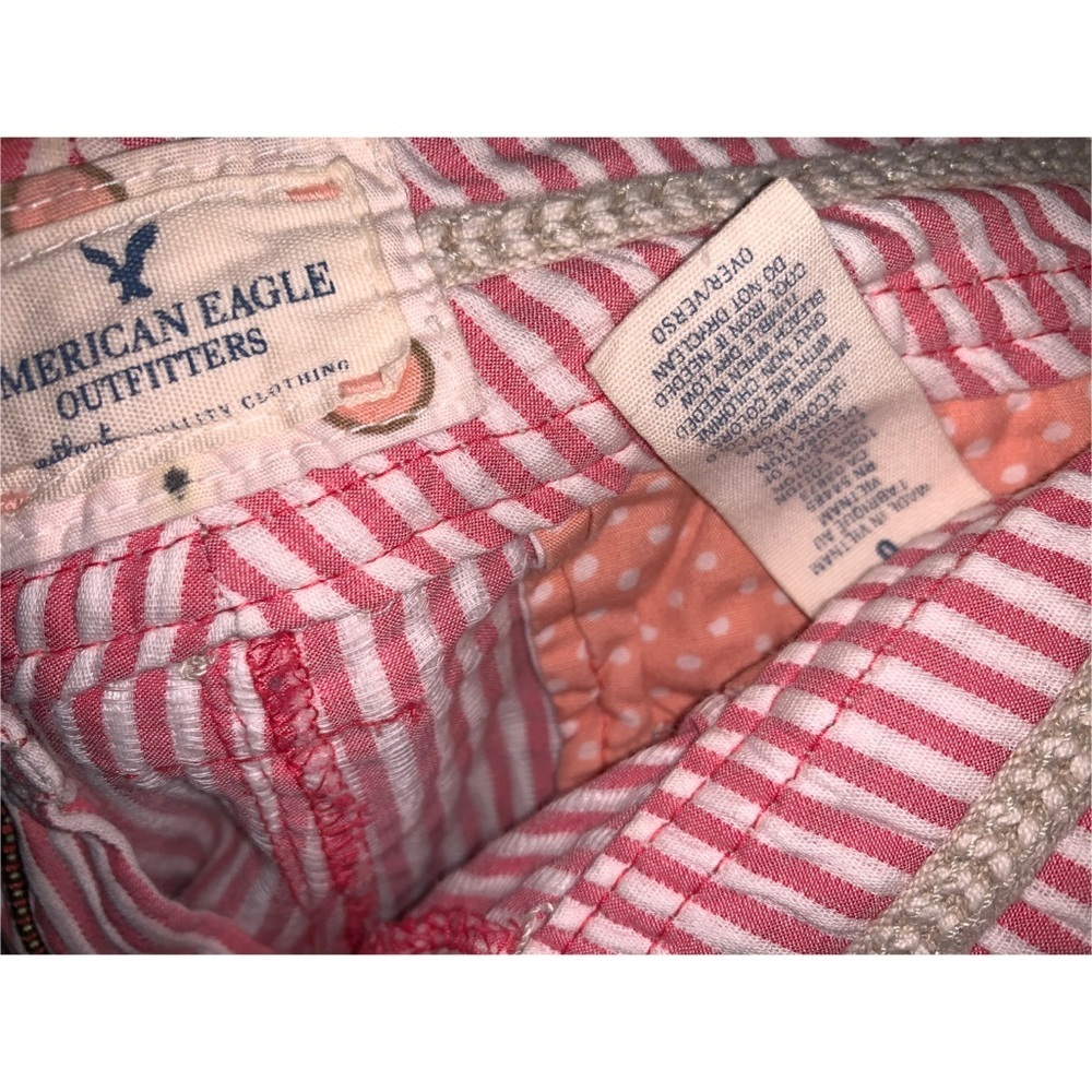AmericanEagleOutfitters PastelRed Pinstrip… - Picture 2 of 5